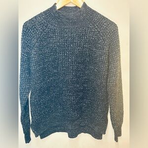 Roots Canada Black & White Marled Knit Sweater | Size XS